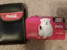 Coca-Cola Polar Bear 35mm Film Point  Shoot Camera 1999 w/Carrying Case