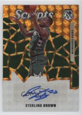 2019-20 Panini Mosaic Scripts Orange Prizm Sterling Brown #SC-SBR Auto 1p3t