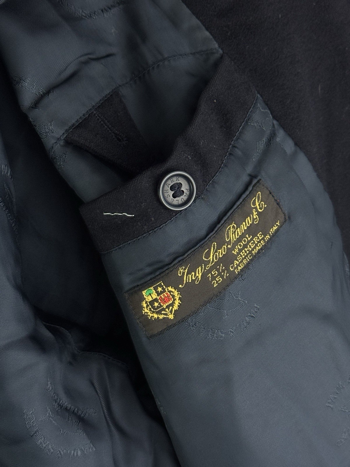 Rare! Paul & Shark Yachting Loro Piana Cashmere Blend Bomber Jacket Coat Navy image 6