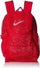 Nike Brasilia Mesh Backpack Gym Training Bag Red 26L BA6050-657 NEW