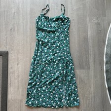 Uniqlo Womens Flower Pattern Midi Dress Sleeveless UK Size XS