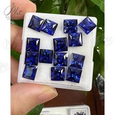 Zaffiro coltivato in laboratorio AGL Princess Shape colore blu naturale pietre preziose taglio brillante