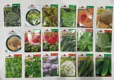 Lot Of 18 Burpee Seed Packs(Pepper,Cantaloupe ,Chives,cucumber,Basil,Sage,Thyme)