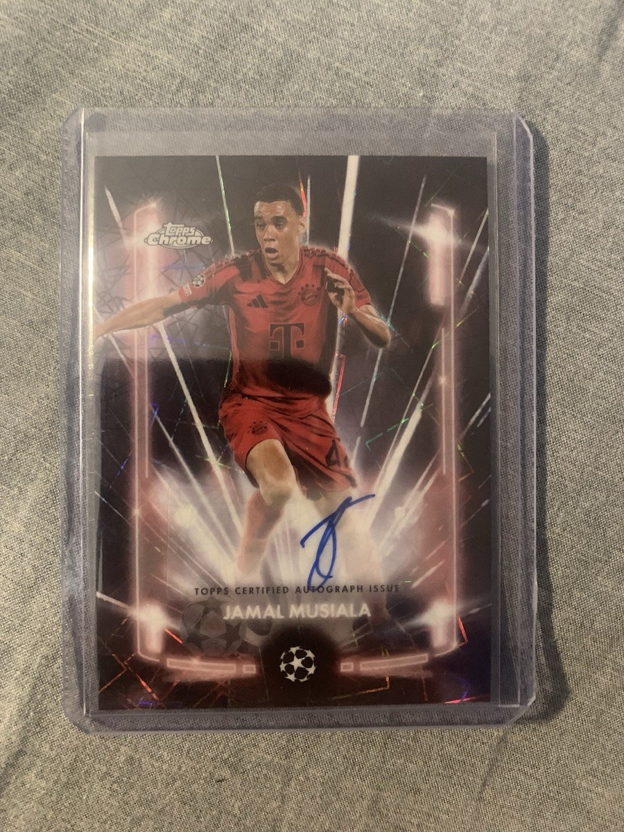 2024-25 Topps Chrome UEFA Jamal Musiala Black Laser Auto | eBay