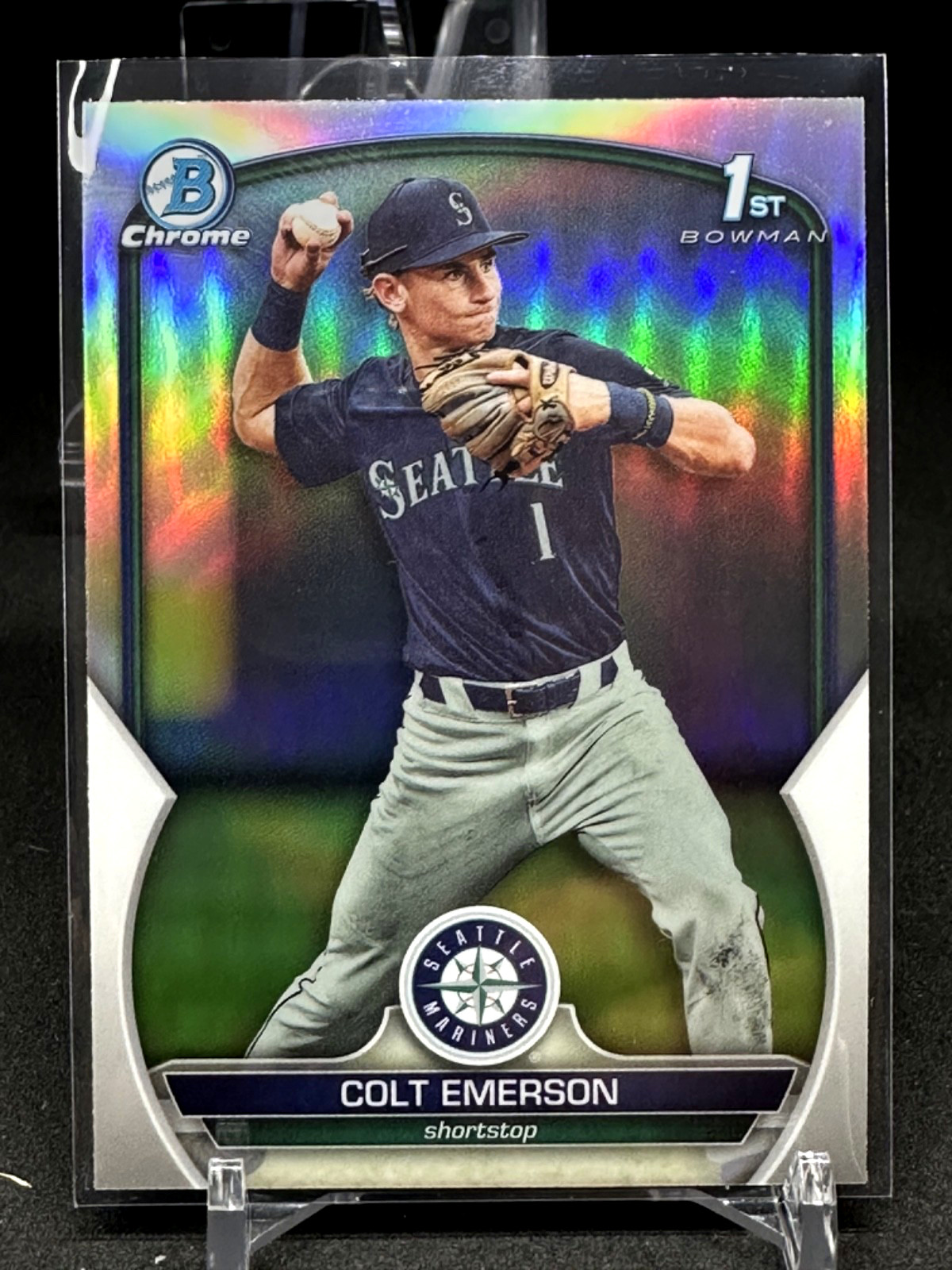 2023 Bowman Draft- COLT EMERSON 1st Chrome Refractor #BDC-42 (See Pics)