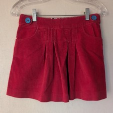 Mini Boden Corduroy Skirt Girls 13  14Y Red Pleated Retro 70s Vintage Style
