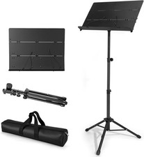 Portable Folding Music Stand,Adjustable Height Sheet Music Stand 32" to 56" 180 