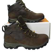 Timberland Mt. Maddsen Waterproof Mid Hiker Dark Brown Leather Boots Mens Sz 11
