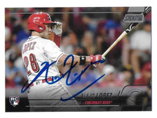 2022 STADIUM CLUB ALEJO LOPEZ REDS ATHLETICS AUTOGRAPHED SIGNED BASEBALL CARD RC