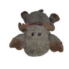 Hugfun Brown Reindeer Plush Stuffed Animal Red Plaid Bow 24in Christmas Holiday