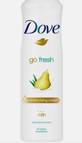 Dove Go Fresh Pear & Aloe Antiperspirant Deodorant Spray, 250ml/8.45oz (3  Pack) | eBay