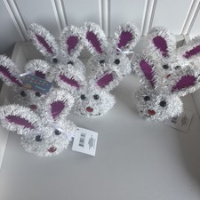 3D Easter Bunny Indoor Outdoor Hanging or Table Top Set Of 7