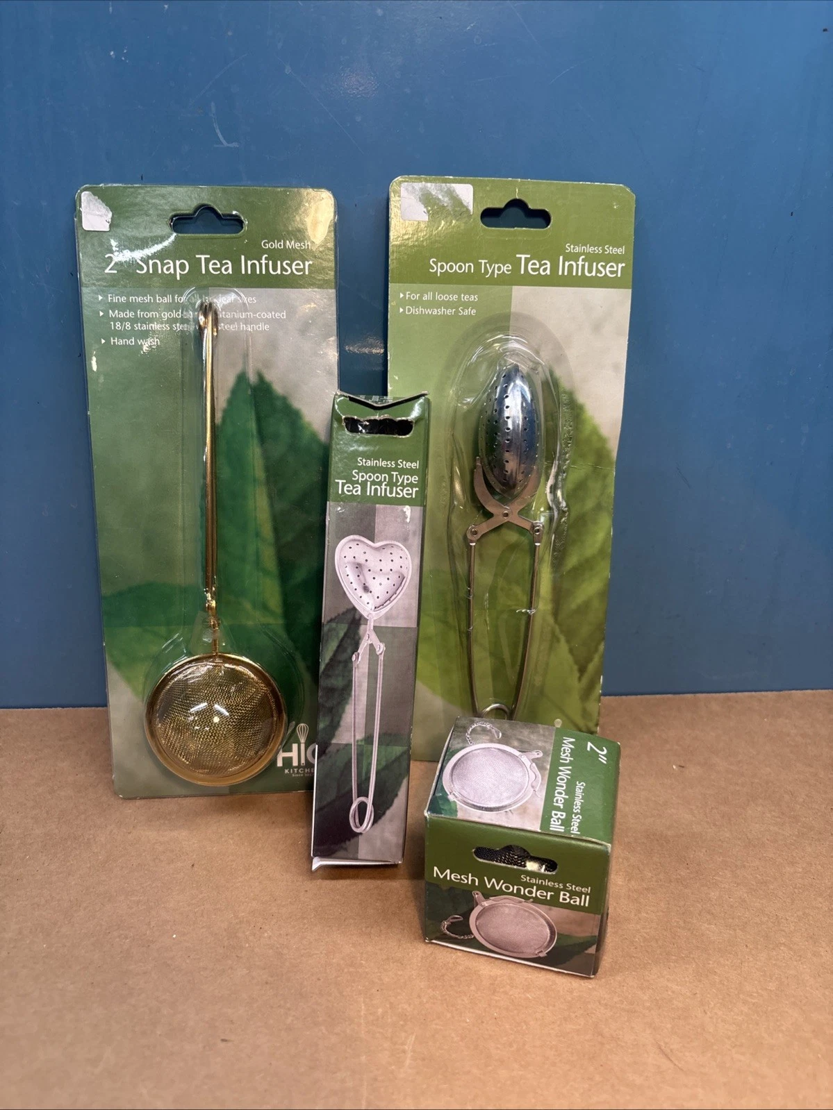 Lot Of 4 HIC Loose Tea Leaf Strainer Infusers 18/8 Stainless Steel NEW