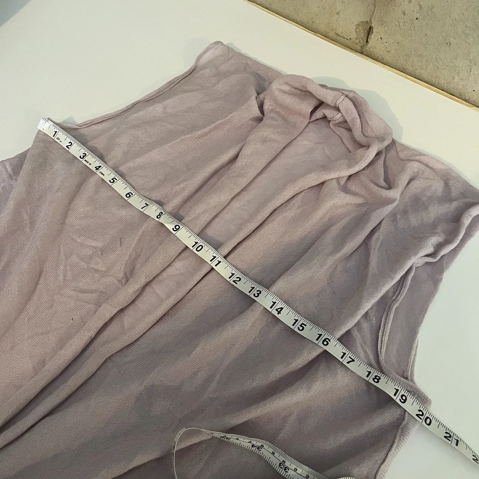 Calypso St Barth Mujer 1 Cárdigan Abierto Plumero Suéter Algodón Claro Rosa Caramelo Foto 3 de 4