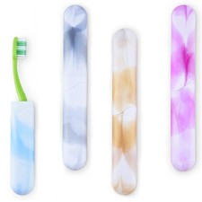 Elite Travel Toothbrush Case 4 Pack with Drainage Holes Portable Breathable
