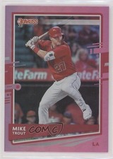 2020 Panini Donruss Back Variation Holo Pink Mike Trout (City of Angels) 02fu