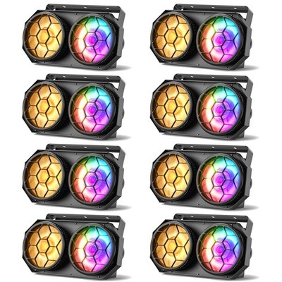 COB LED Par Light 260W DMX Stage DJ Audience Blinder Light Warm White&Cool White