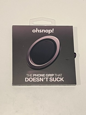 #ad OhSnap Snap 5 Magnetic UltraThin Phone Grip amp; Stand w Magsafe Boring Black $23.35