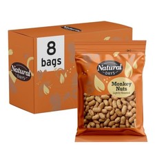 Natural Days Monkey Nuts, Naturally Nutritious Snack, 250g (Pack of 8)