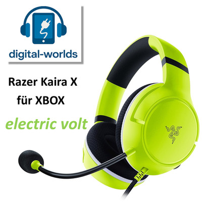 RAZER KAIRA X - electric volt +++ NEUWERTIG  / NUR 1 OHRPOLSTER +++