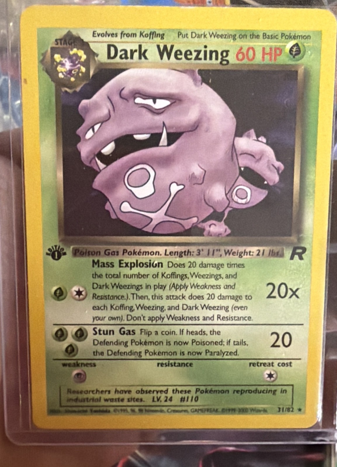 Dark Weezing 31/82 Team Rocket Regular