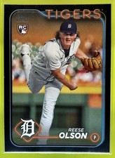 2024 Topps Reese Olson Black /73 Detroit Tigers #308 RC