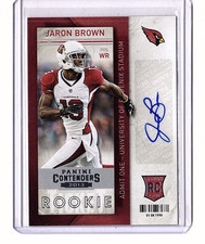 Jaron Brown RC 2013 Panini Contenders #194 Rookie Ticket Auto