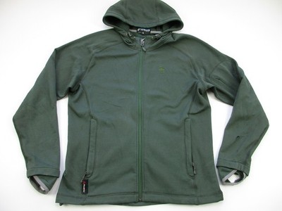 Mens Medium Brooks Range Hoodie Polartec sweatshirt fleece full zip *FLAW
