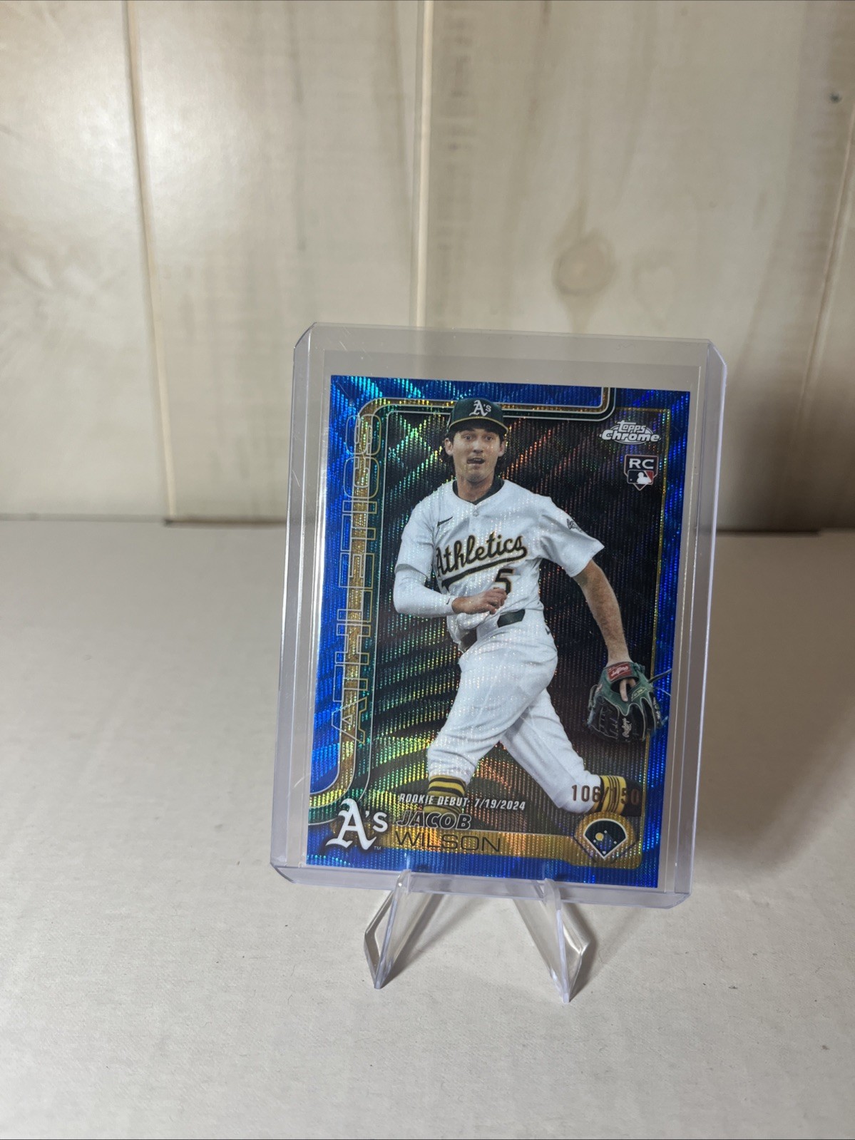 2025 Topps Chrome - Jacob Wilson #96 Blue Refractor /150 (RC)