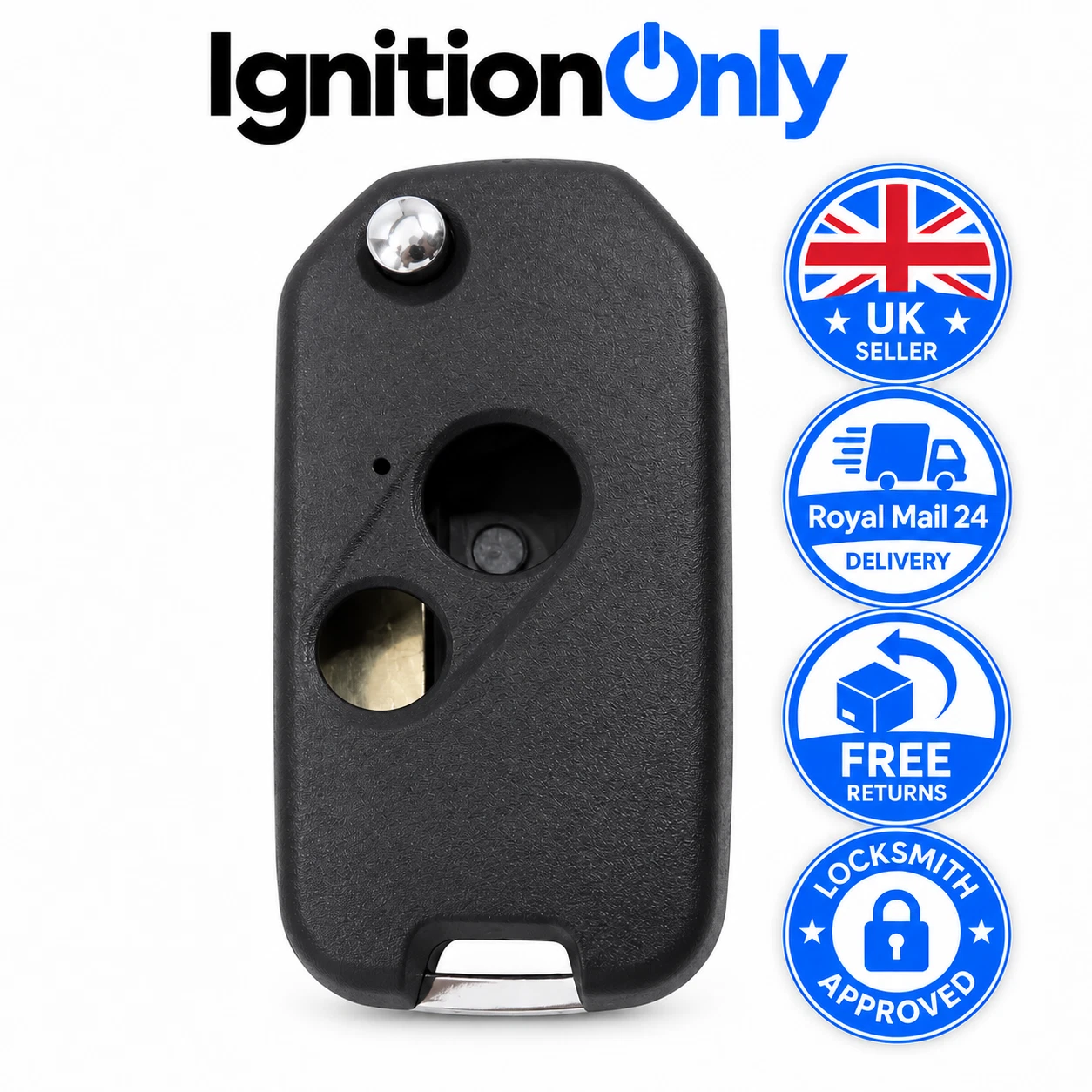 Honda 3 button flip key case upgrade HON66 — view 1