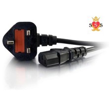 C2G 88514 3 Metre UK PowerCable IEC320C13 to BS1363 9 Foot Kettle Lead Power 1PC