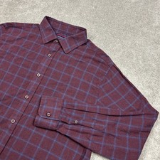 UNTUCKit Shirt Mens L Flannel Button Up Long Sleeve Red Check Casual Cotton