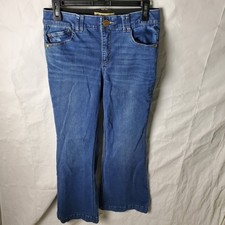 Democracy Jeans Women's 6 Blue Ab Technology Wide Leg Flared Bootcut Denim