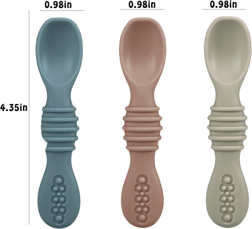 Set de Alimentación para Bebe 3 Platos para Niño Pequeno con 3 Cucharas 100 Por - Imagen 5 de 12