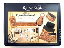 New Realeather Crafts EXPLORE LEATHERCRAFT Kit with Leather Working Tools C5001