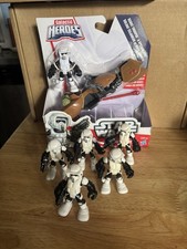 STAR WARS Playskool Galactic Heroes SCOUT TROOPER & SPEEDER Bike Army Builder Se