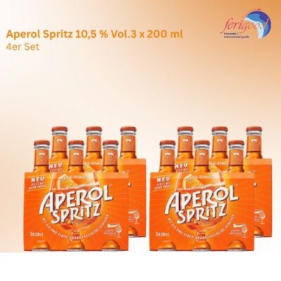 Aperol Spritz 10,5 % Vol. 4 x 3 Flaschen à 200 ml - 4 x 600 ml Karton
