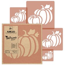 5pcs Halloween Reusable Plastic Stencil 13.3 to 3.1" / PUMPKIN / JACK-O'-LANTERN
