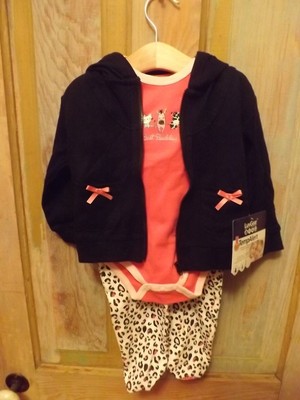 NWT NIKE Baby Girls/' 3 Piece Outfit Chalk Blue /& Coral 6-9 Months