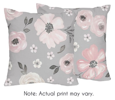 pink floral throw pillows
