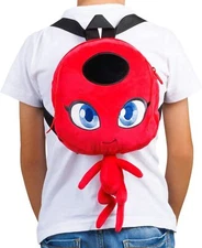 Miraculous Ladybug Tikki Plush Backpack 12" TV Show Character Embroidered