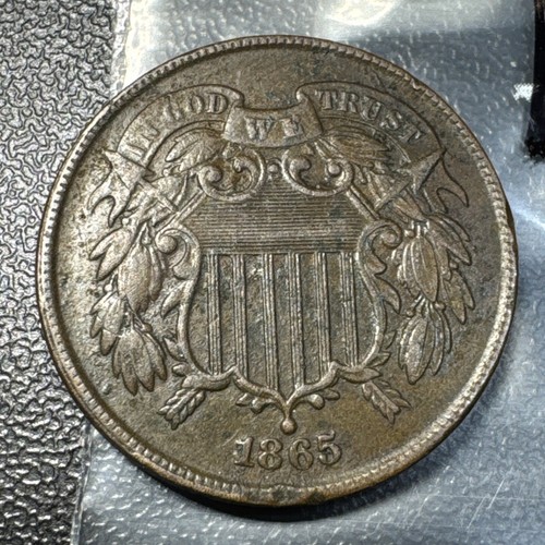 1865 Bürgerkrieg 2 Cent Stück + 1919-S Weizenpfennig COBM-3459 - Bild 10 von 12