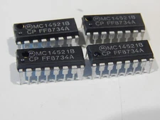 (4PCS) MOT MC14521BCP FREQUENCY DIVIDER 16 PIN DIP IC - YOU GET 4 IC'S FAST SHIP