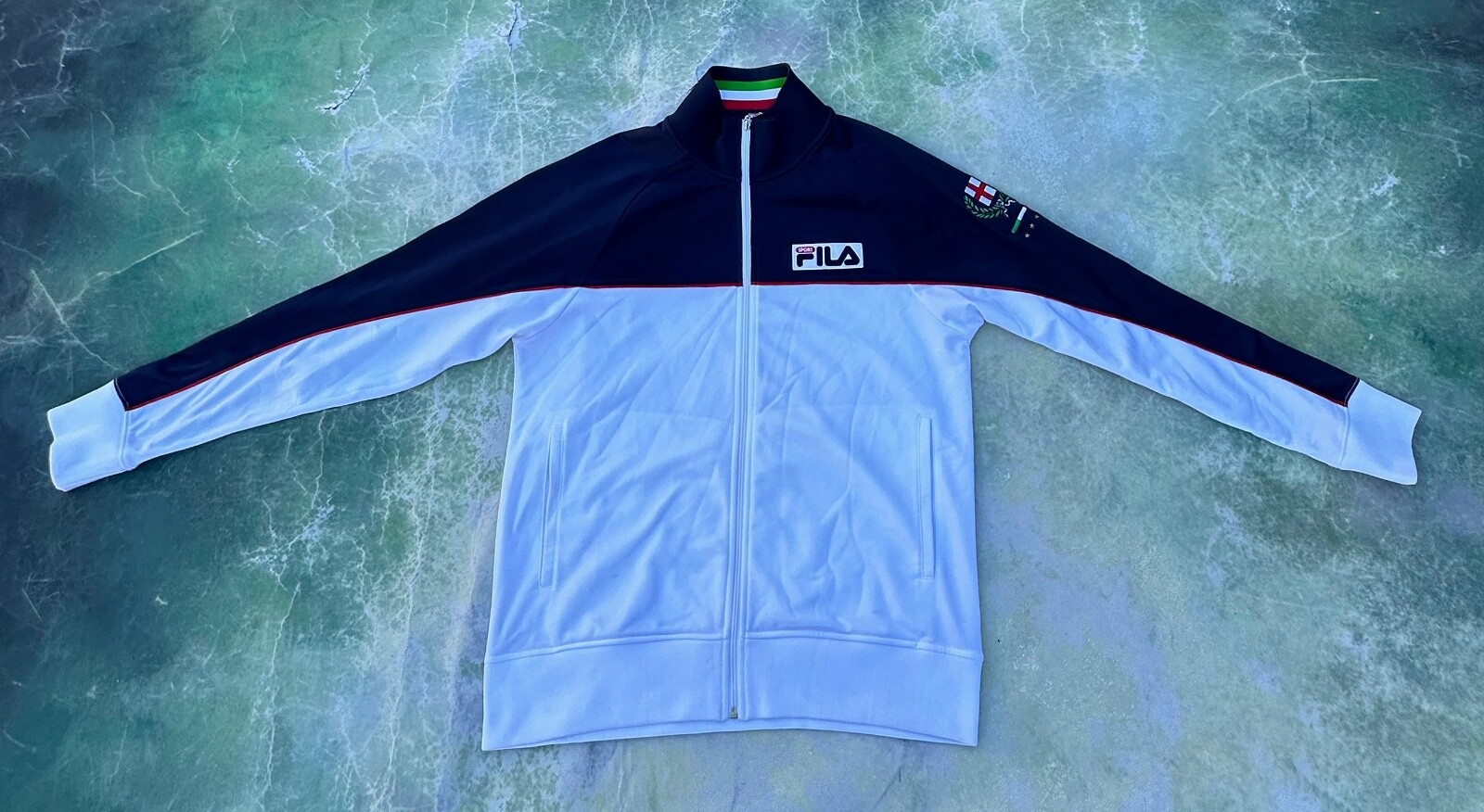 Giacca da pista uomo vintage Fila Sport Italy full zip taglia M.