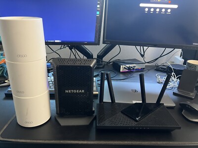TP-Link Archer AX55 Router + CM1100 Cable Mode + 3x Deco X60 Router/access point