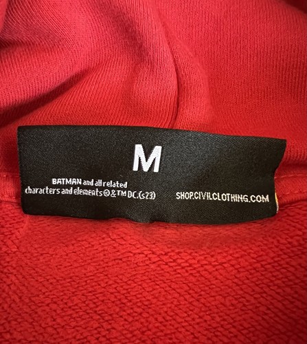 Civil Regime x Batman Hoodie Red Harley Quinn Rises Embroidered Mens Medium - Picture 4 of 21