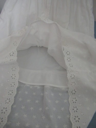 P42) Girls Size 10 Cotton White Eylette Ruffled Skirt 2 Layers by Gap Zip Back - Picture 11 of 12