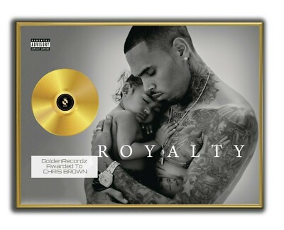 Chris brown  Poster, Royalty poster, GOLD/PLATINIUM CD, gerahmtes Poster HipHop
