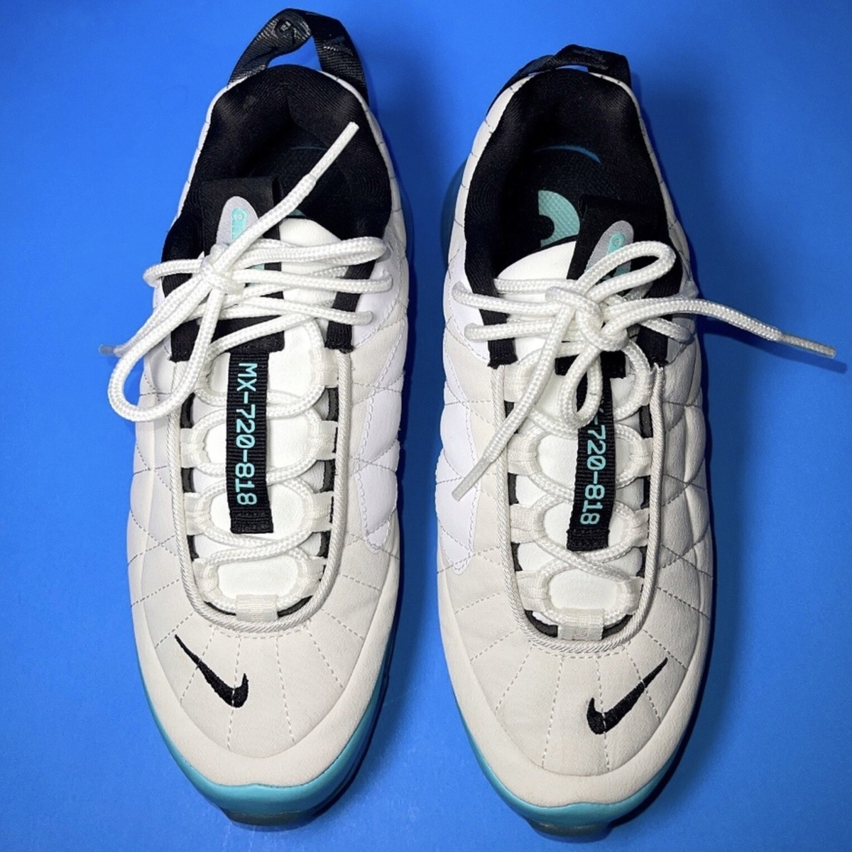 Pre-Owned Nike Air Max 720-818 White Aqua Sneakers Shoes Size 5.5