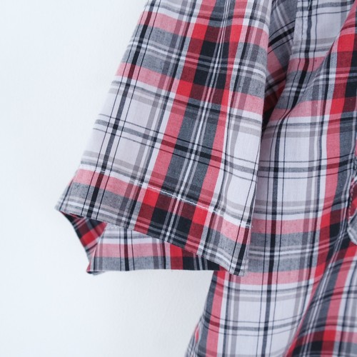 Mens CAMEL TROPHY Shirt XL Size Vintage Red Check Plaid Short Sleeve Casual Top - Picture 6 of 11